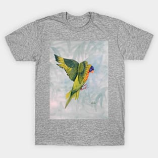 An Australian Rainbow Lorikeet in flight T-Shirt